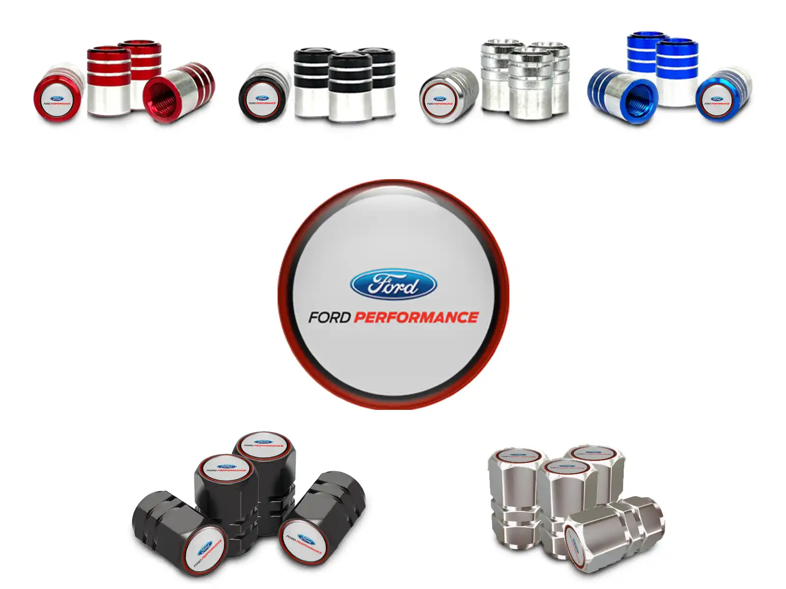 Ford Couvercles De Valve Pour Vélo Look Élégant